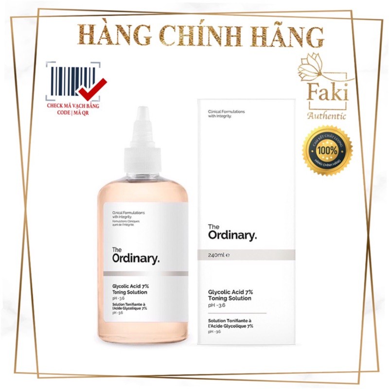 Toner The Ordinary tẩy da chết The Ordinary Acid Glycolic Acid 7% Toning Solution 240ml