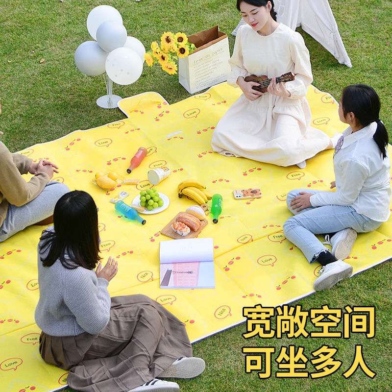 Thảm dã Ngoại Picnic Thảm Cắm Trại Bằng Vải Tổng Hợp Chống Ẩm Có Thể Gấp Gọn