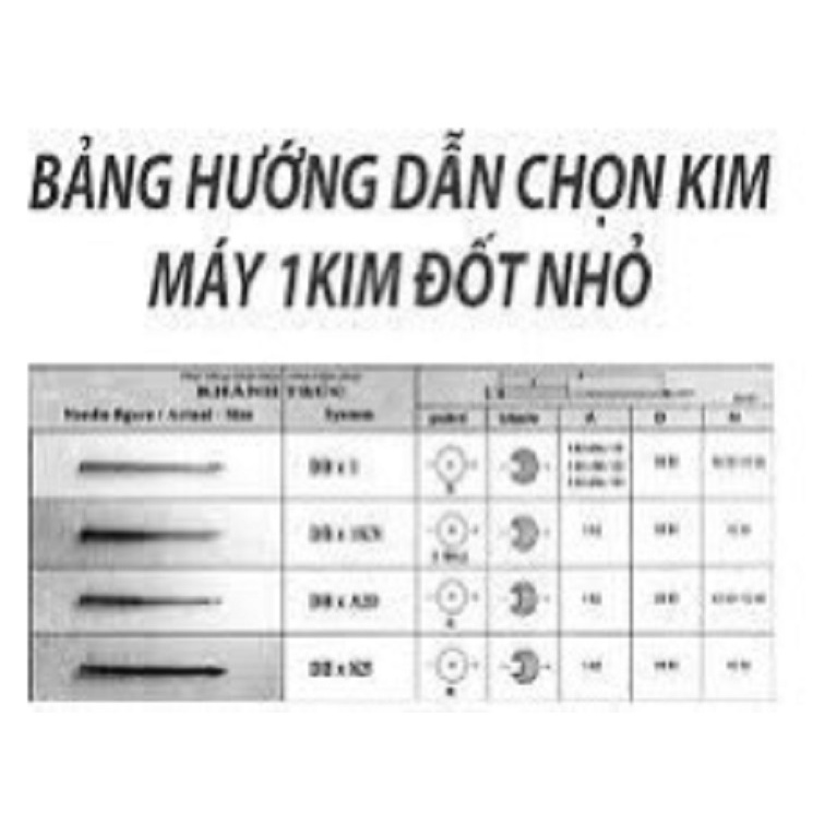 10 cây Kim DBx1 organ Nhật đốt nhỏ dùng cho máy may 1kim công nghiệp