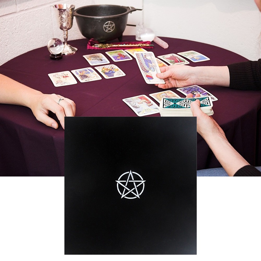 Khăn trải bàn bói bài tarot màu đen chất liệu mềm mại