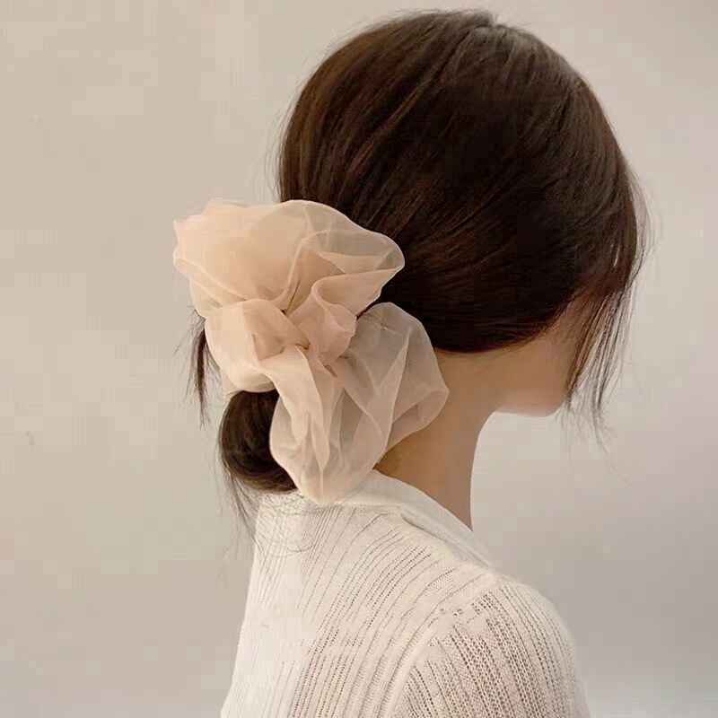 Dây cột tóc satin màu kẹo xinh xắn