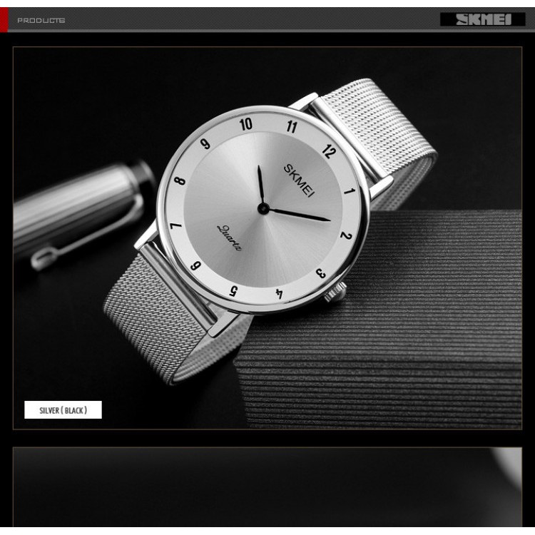 Đồng hồ thời trang nam SKMEI 1264 (dây khớp thép không rỉ, chạy kim, chống nước tiêu chuẩn)
