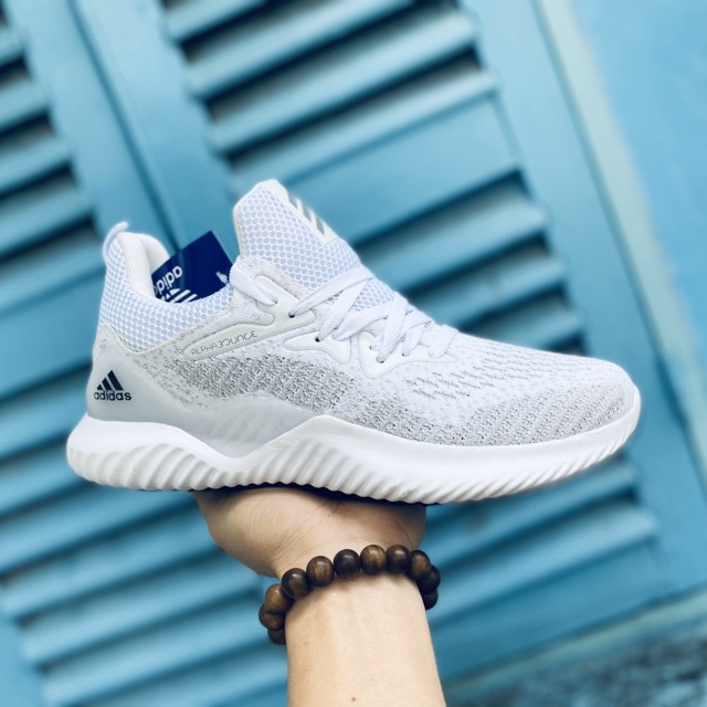 [Hình thật, fullbox] Giầy thể thao sneaker alphabounce trắng xám couple