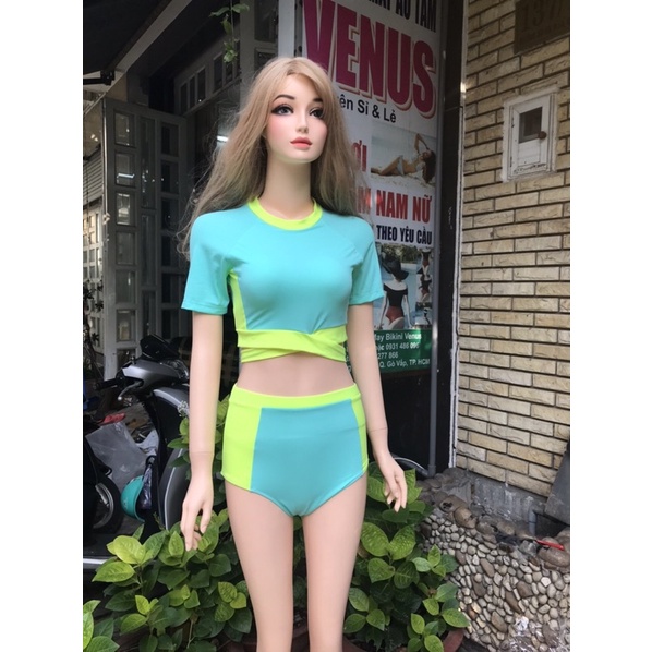 Bikini, Đồ Bơi Đi Biển Hai Mảnh  Phối  Màu Hàn Quốc ( Hàng có sẵn)