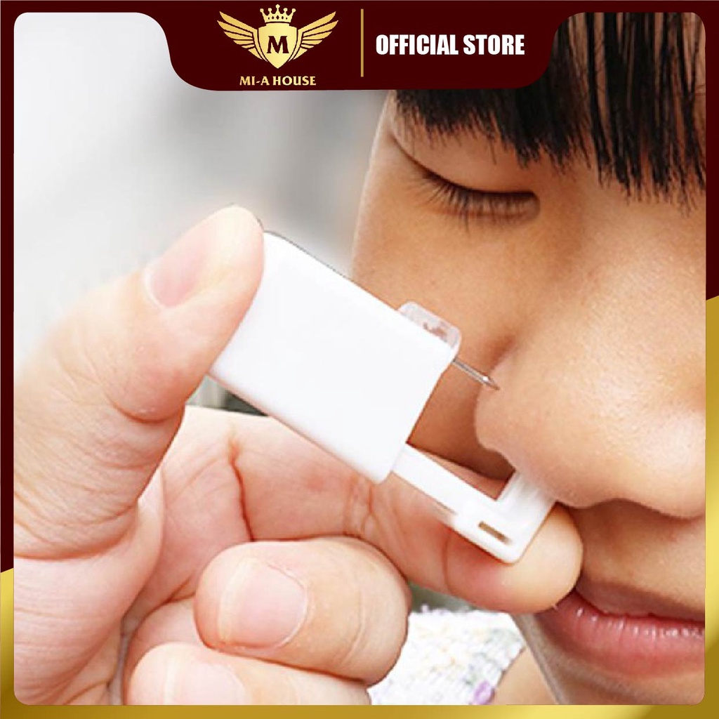 Bộ dụng cụ bấm lỗ tai, đồ bấm xỏ tai tại nhà dùng 1 lần vô trùng không đau dành cho gia đình và trẻ em