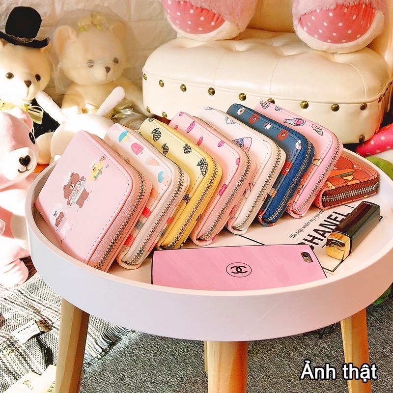 Ví Bóp Nữ Dài Hoạ Tiết Nhiều Hình Dễ Thương Hàng Quảng Châu Cao Cấp Chất Liệu Da Pu Bền Đẹp Dễ Lau Chùi Mamabu