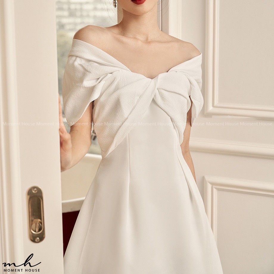 Đầm xòe phối xốp nhún xoắn v1, chân váy chất liệu tafta đứng form, hàng thiết kế phong cách sang chảnh