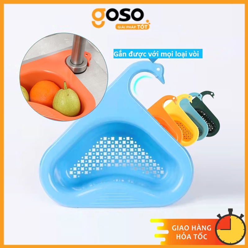 [GOSO] Khay Lọc Rác CỔ THIÊN NGA Thông Minh, Rổ Lọc Rác Bồn Rửa Bát Đa Năng Tiện Lợi