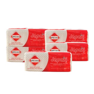 Khăn giấy rút lau tay đa năng JAPANI ECO | Thế Giới Giấy | 100% bột giấy nguyên sinh | Gói 102 tờ | JAPANI ECO JPE102