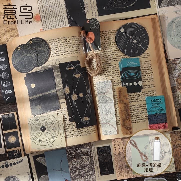 Combo 200 món vintage tổng hợp trang trí sổ journal, bullet journal, junk journal, scrapbook
