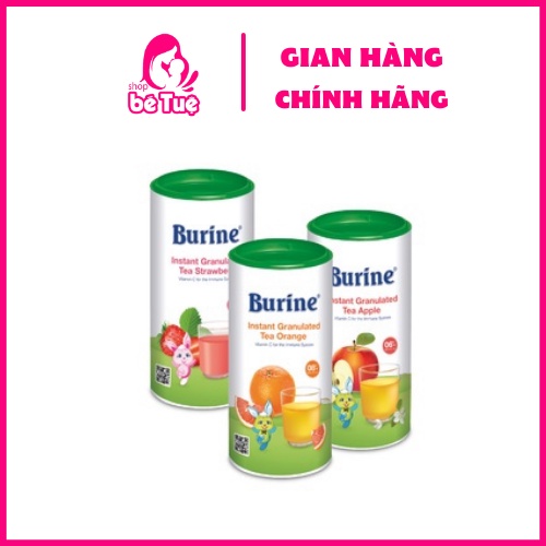 Trà Cốm Hoà Tan BURINE Hương Vị Trái Cây Thơm Ngon, Bổ Sung Vitamin Cho Bé.