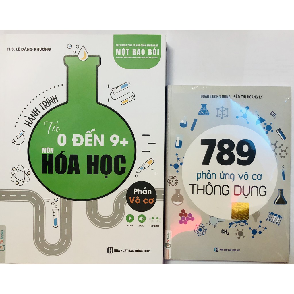 [MÃ giảm 40K]Sách - Combo Hành Trình Từ 0 Đến 9+ Môn Hóa Học Phần Vô Cơ + 789 Phản Ứng Vô Cơ Thông Dụng (Tái Bản 2019)