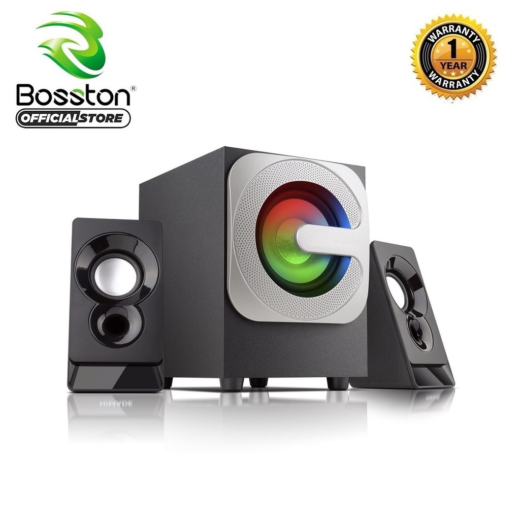 Loa máy tính 2.1 kiêm Bluetooth USB thẻ nhớ Bosston T3600-BT 20W led RGB 7 màu