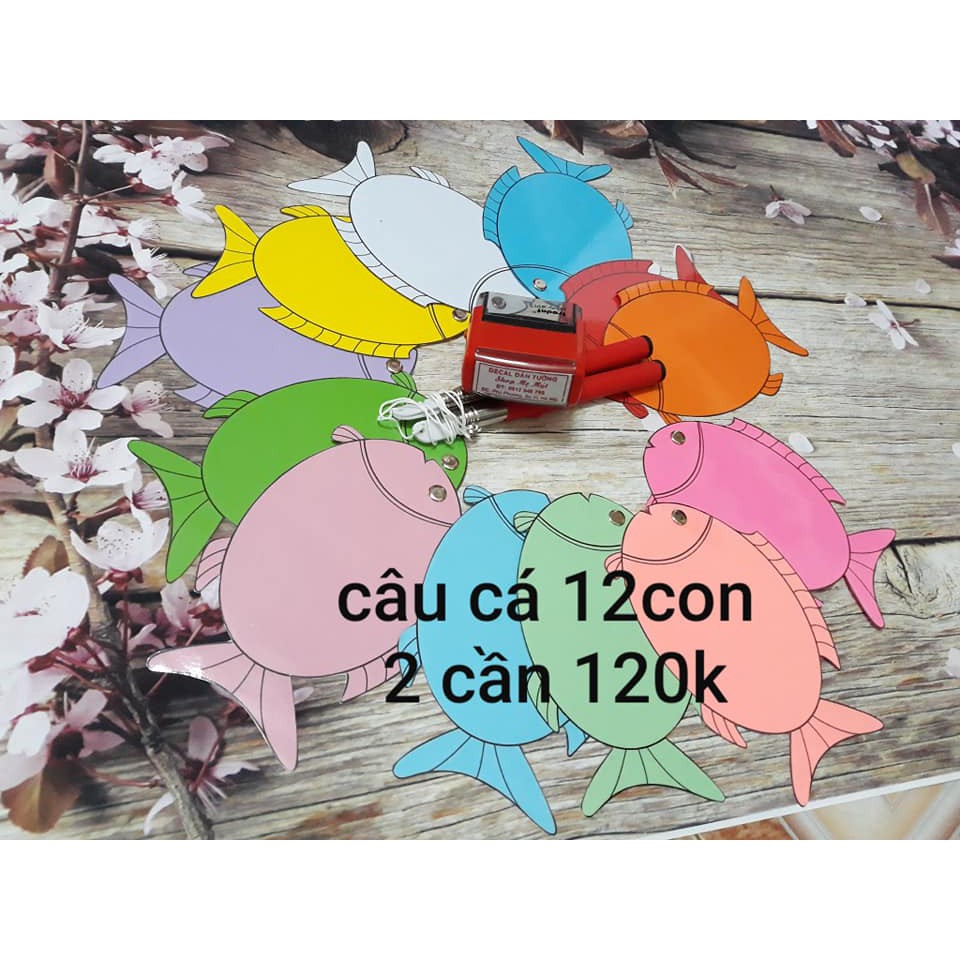 giáo cụ dạy học cấu cá 12 con và 2 cần nam châm-Game fishing