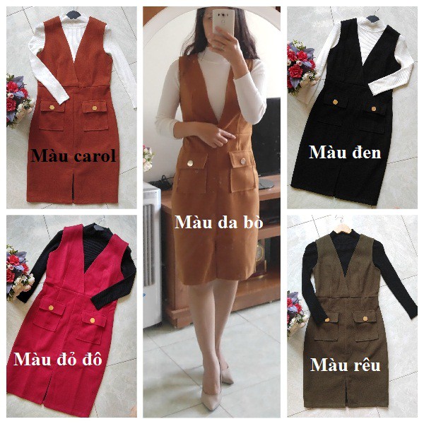 Váy dạ Quảng Châu hàng đẹp 5 màu (Ảnh thật SP)