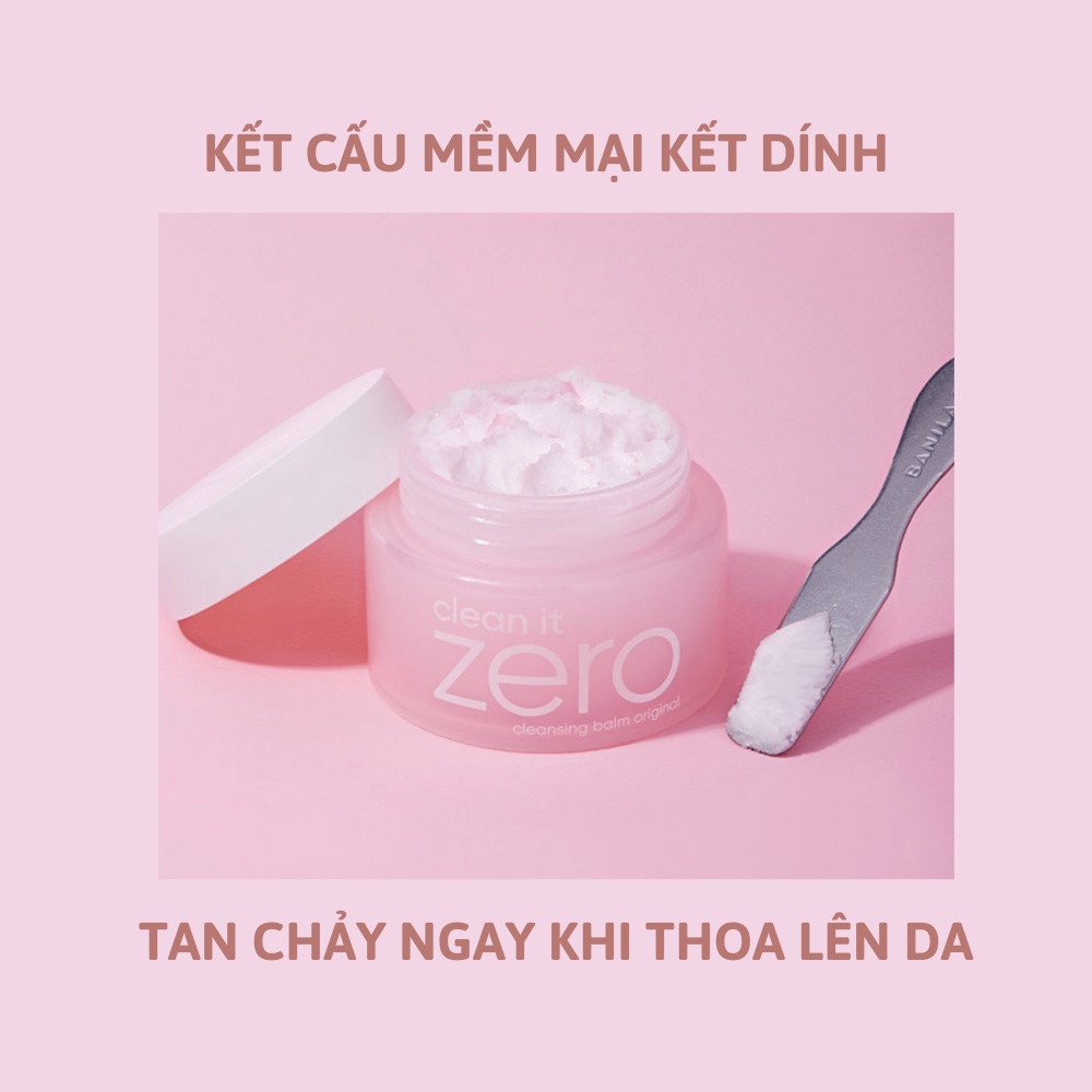 Sáp tẩy trang Zero Banila Co Clean It Zero Cleansing Balm giúp tẩy sạch sâu lớp trang điểm đậm nhất