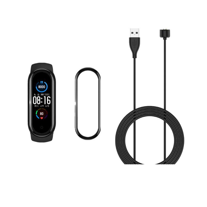 FLEXIBLE Set 3 Miếng Dán Bảo Vệ Màn Hình Cho Đồng Hồ Xiao-Mi Band 5 Classic