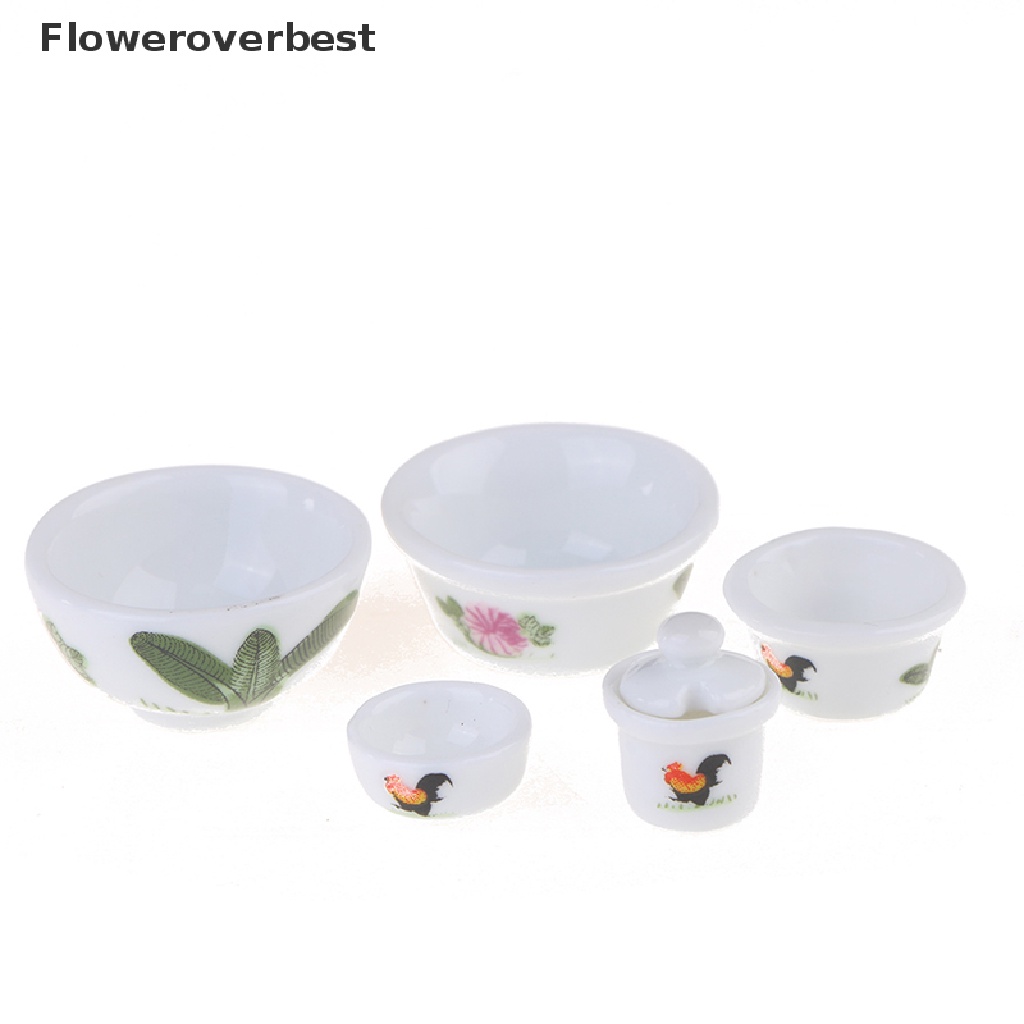 Bộ Chén Dĩa Chén Dĩa Bằng Gốm Tỉ Lệ 1: 12 Trang Trí Nhà Búp Bê