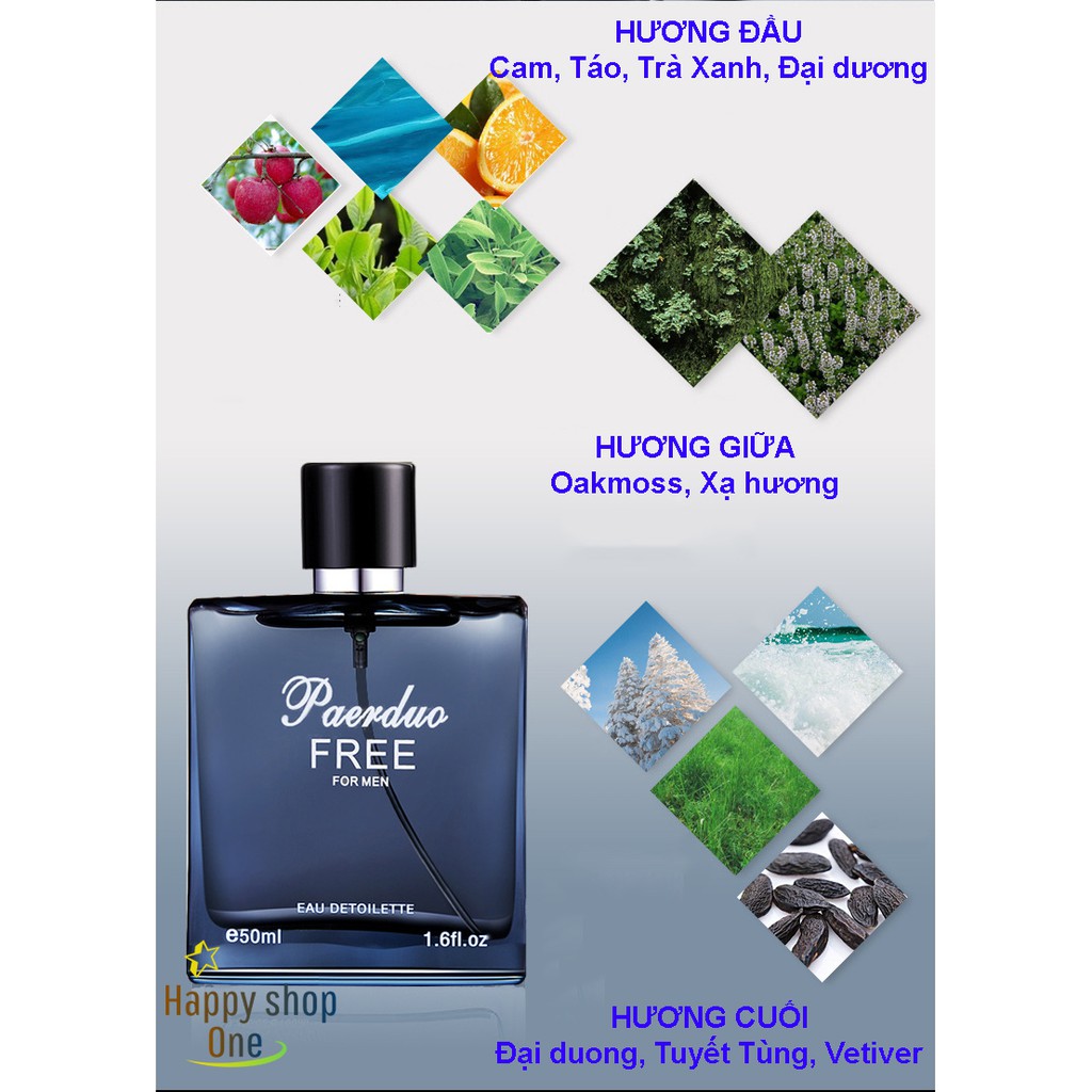 [HÀNG TUYỂN]💖 Nước Hoa Nam Chính Hãng Cao Cấp Paerduo Free For Man, Nuoc Hoa Nam Thơm Lâu Nam Tính Hiện Đại, Thanh Lịch | BigBuy360 - bigbuy360.vn