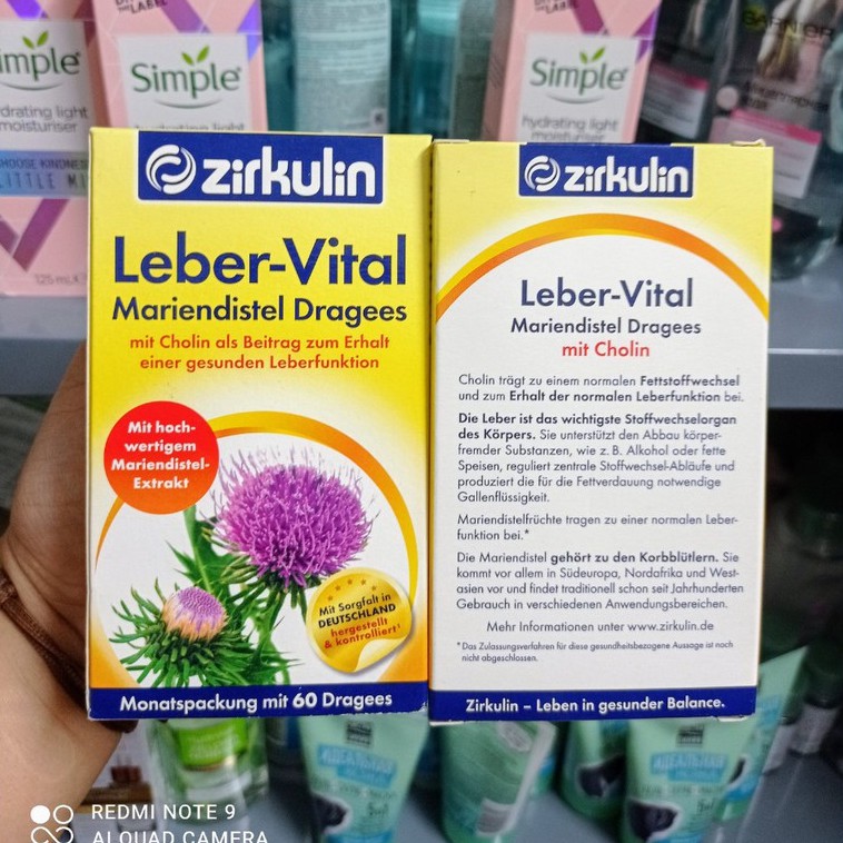 Viên uống Bổ Gan Zirkulin Leber Vital Mariendistel Dragees, 60 viên ĐỨC | BigBuy360 - bigbuy360.vn