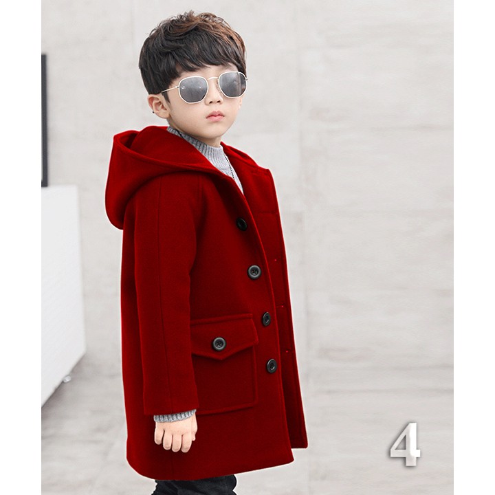 [LH6128} Áo khoác dạ giữ ấm cho bé trai 12-42kg