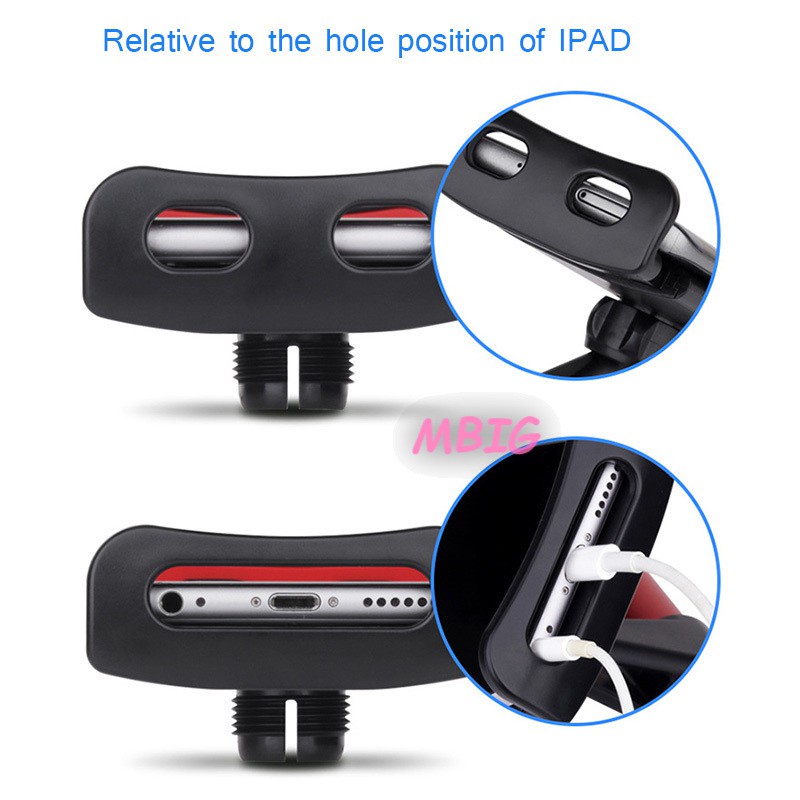 Giá đỡ điện thoại/máy tính bảng iPad Mini Pro gắn phía sau ghế trên xe hơi xoay 360 độ tiện dụng loa bluetooth