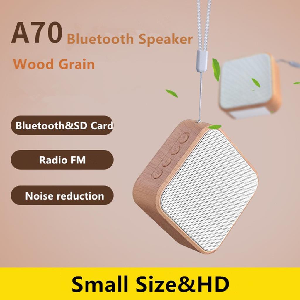 Loa Bluetooth Mini Không Dây A70 Vỏ Gỗ Loa Di Động Loa Không Dây Loa Vi Tinh , Bass mạnh, Pin trâu -DC3900