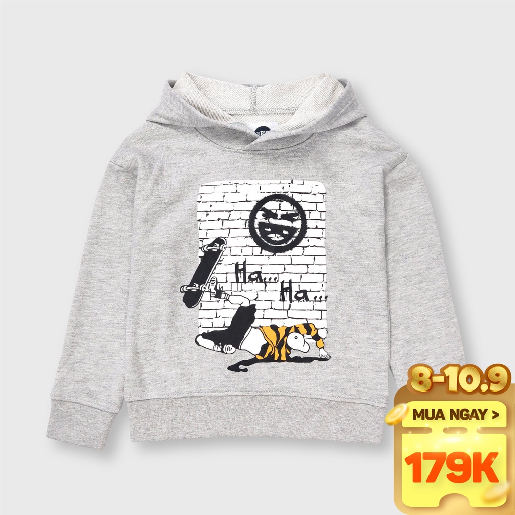 Áo khoác bé trai BIGFOX - MISS MEOW thu đông, áo nỉ cho bé dài tay có mũ hoodie size đại haha, cờ caro 22-40 kg