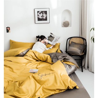 Bộ Chăn Ga Gối 4 Món TENCEL LỤA SUMOI CL-16 VÀNG NÂU
