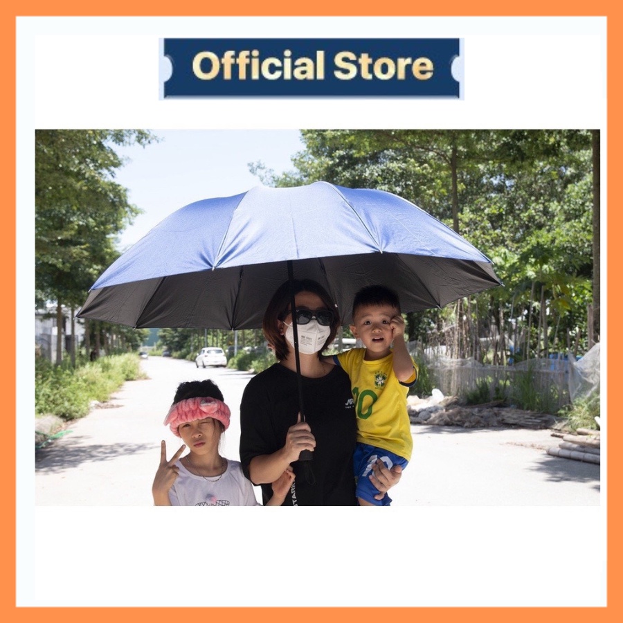 Ô gấp gọn 2 lớp siêu to khổng lồ đường kính 124cm chống thấm chống UV đủ 5 màu -BH 6 Tháng