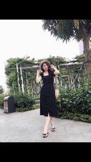Đầm dây bèo lưng chun