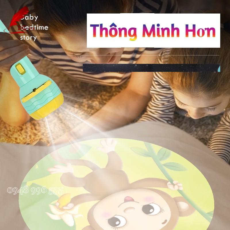 Đèn Pin Chiếu Hình - Loại 1 Cho Bé 24 Hình Động Vật Nhiều Chủ Đề Ngộ Nghĩnh Quà Tặng Cho Bé Vui Chơi Khám Phá