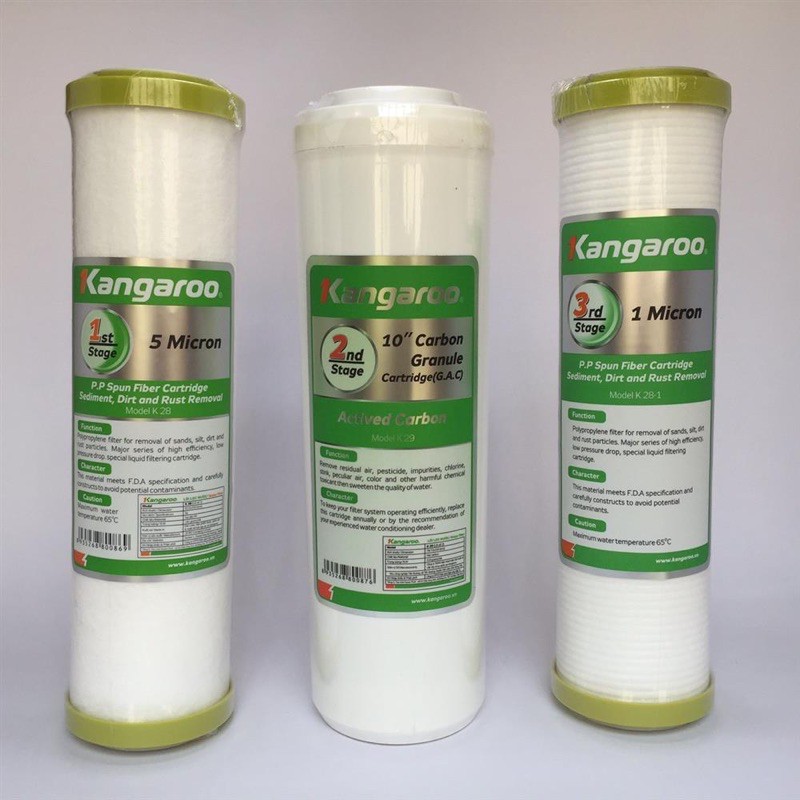 Bộ lõi lọc nước 123 Kangaroo chính hãng