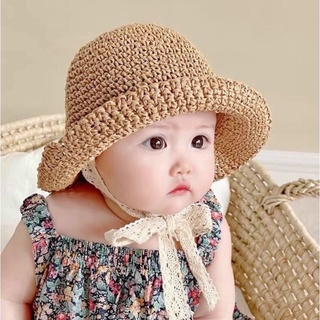 Mũ cói  hàn quốc cho bé