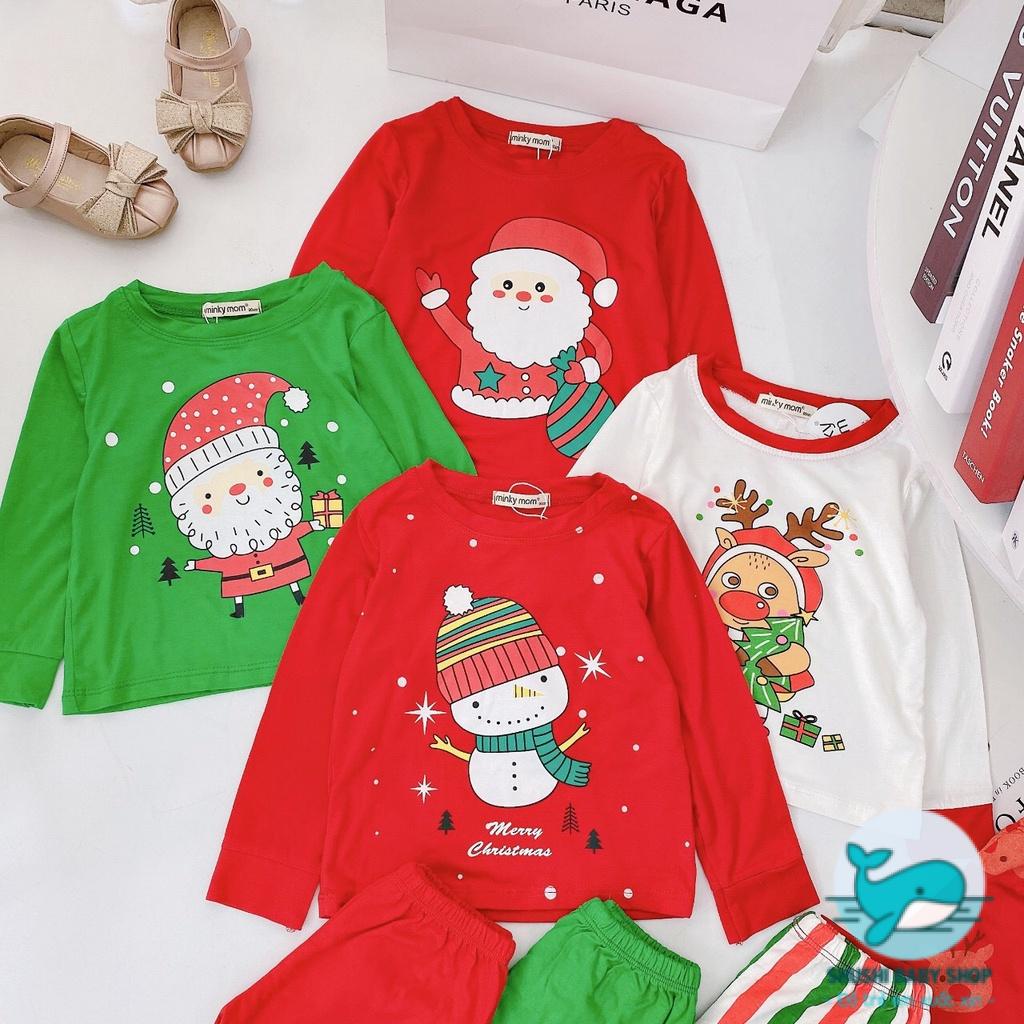 [Có sẵn] [FreeShip] [Ảnh thật] Bộ Dài Noel Thun Lạnh Mát Minky Mom Xinh Xĩu