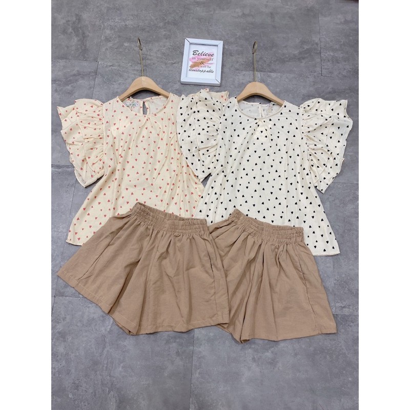 [Hàng Chuẩn] Bộ Cánh Tiên Hoạ Tiết Trái Tim 2 Màu Siêu Cute Có Ảnh Thật Kèm Video | BigBuy360 - bigbuy360.vn