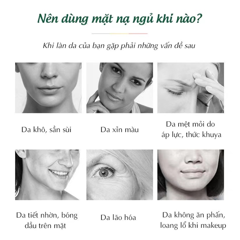 Mặt nạ ngủ collagel dưỡng ẩm trắng da thạch cấp nước BIOAQUA nội địa trung 4ml / chiếc