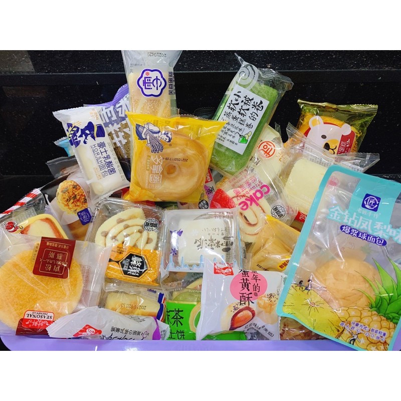 Bánh Đài Loan Mix Đủ Vị thùng 2kg ruột  , bánh mix cao cấp 0,5kg 1kg