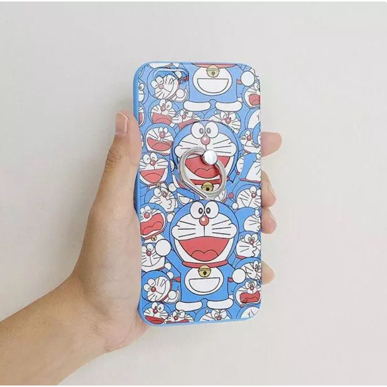 Ốp Lưng Mềm In Hình Doraemon / Hello Kitty Có Iring Cho Iphone 5 / 6