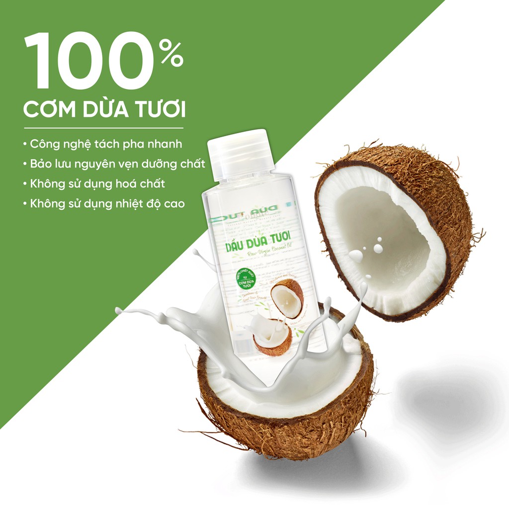 Dầu dừa tươi đa năng Coboté 100ml - Chiết xuất 100% cơm dừa tươi