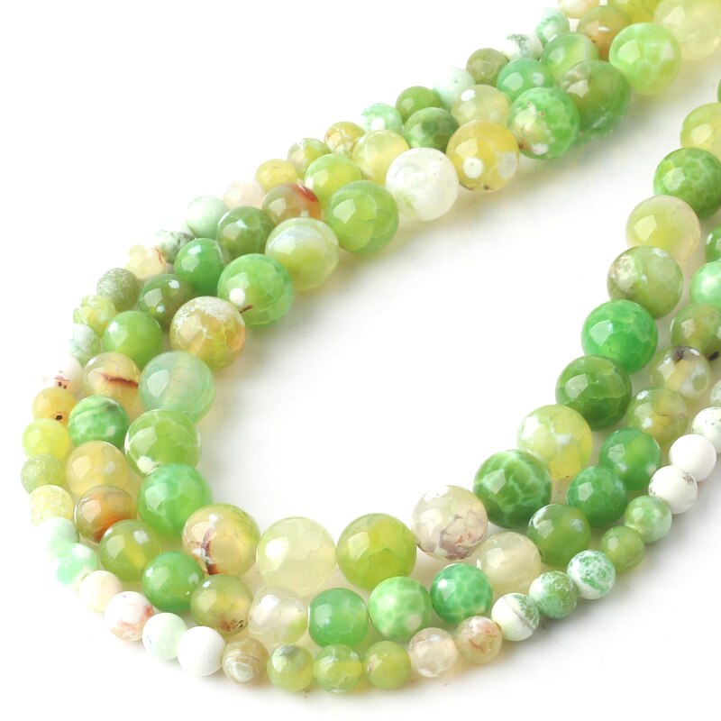 Chuỗi Hạt Đá Mã Não Tự Nhiên 6 / 8 / 10mm Tự Làm Trang Sức