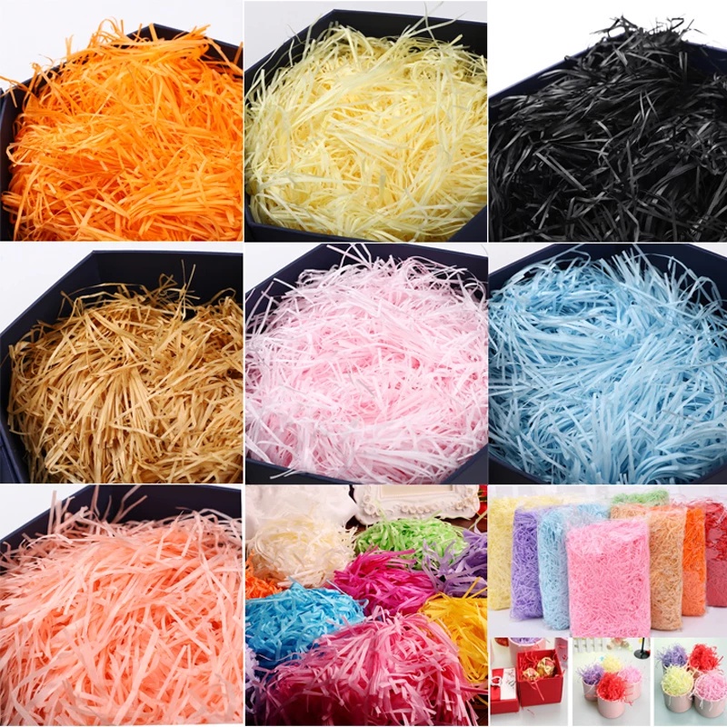 Túi giấy vụn làm từ giấy lụa nhiều màu 20g/50g/100g trang trí hộp quà tặng