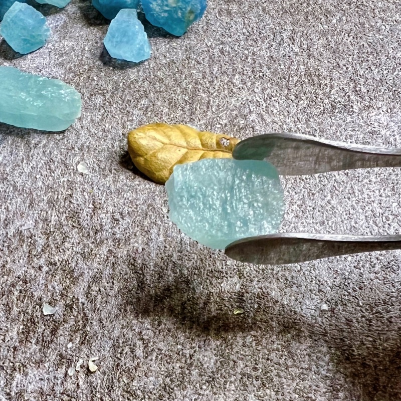 Đá thô Aquamarine màu xanh đẹp, size làm handmade, sưu tầm, reiki, thanh tẩy, thiền định