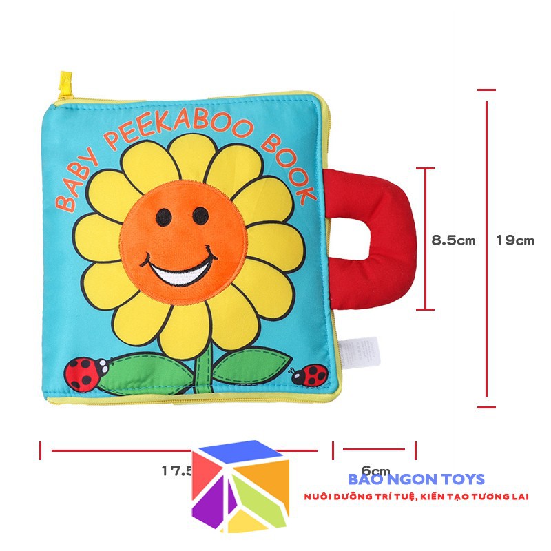 SÁCH VẢI LẬT MỞ PEEKABOO PHÁT NHẠC NHIỀU TƯƠNG TÁC GIÚP BÉ SƠ SINH PHÁT TRIỂN VẬN ĐỘNG TINH KHÁM PHÁ TÊN CÔN TRÙNG SV15