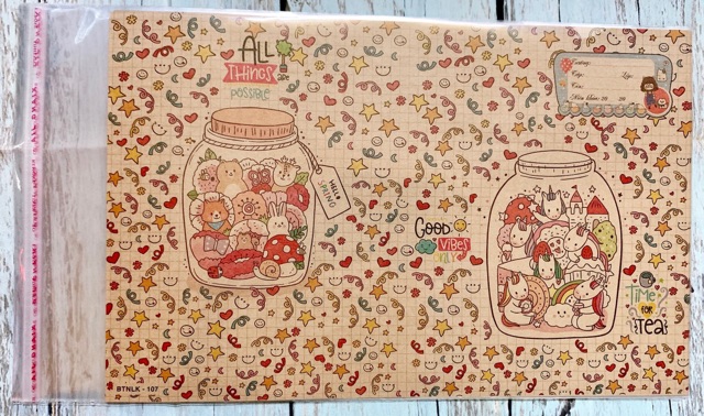 Xấp 10 tờ bao tập tiện lợi 2 trong 1 mẫu thú giấy krap