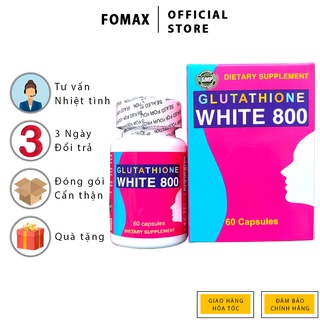 Viên uống trắng da Glutathione White 800 hỗ trợ ngừa nám cấp tốc toàn thân chống lão hoá nám da 60 viên