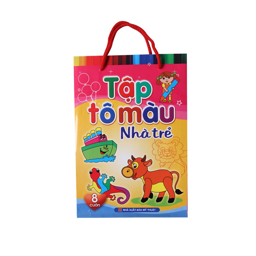 Sách: Túi Tập Tô Màu Nhà Trẻ ( Túi 8 Cuốn) - Dukavn