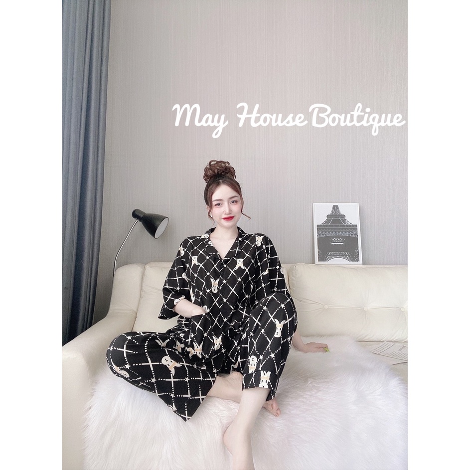 [BIGSIZE 40-100kg] Đồ Bộ Dài Cánh Dơi Lụa Nhật Cao Cấp Mặc Nhà Cho Nàng Múp | BigBuy360 - bigbuy360.vn