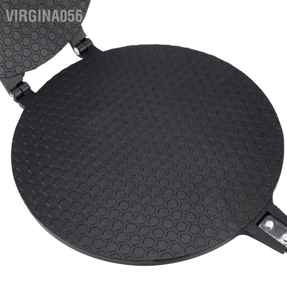 Virgina056 Household Kitchen Gas Non-Stick Egg Roll Waffle Cone Maker Pan Mold Press Plate Baking Tool