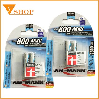 1 vỉ pin sạc AAA Ansmann 800mAh ( 1 vỉ 2 viên )